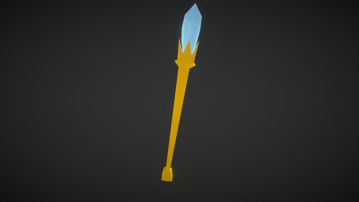 Wizard101 Doomwand Low Poly 3D Model