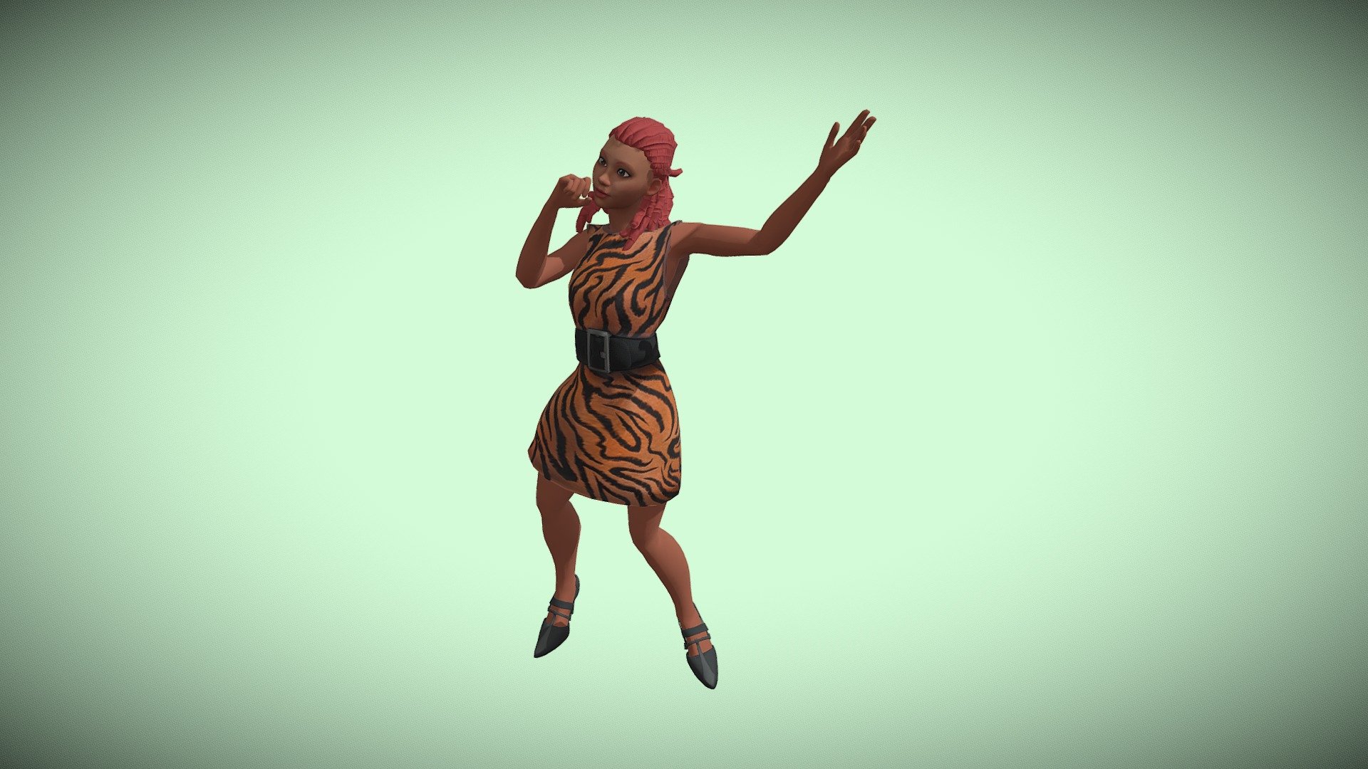 Animated Traci Braxton Avatar Singing
