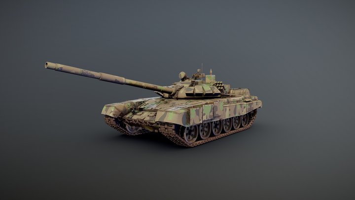 Tank-T72 3D Model