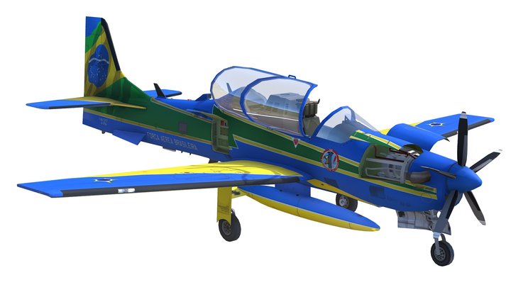 Embraer A-29A Super Tucano EDA 3D Model