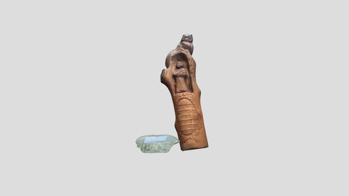 A wooden sculpture in the forest. Ilawa. Poland 3D Model