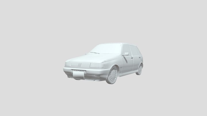 Fiat uno italiano 1995 3D Model
