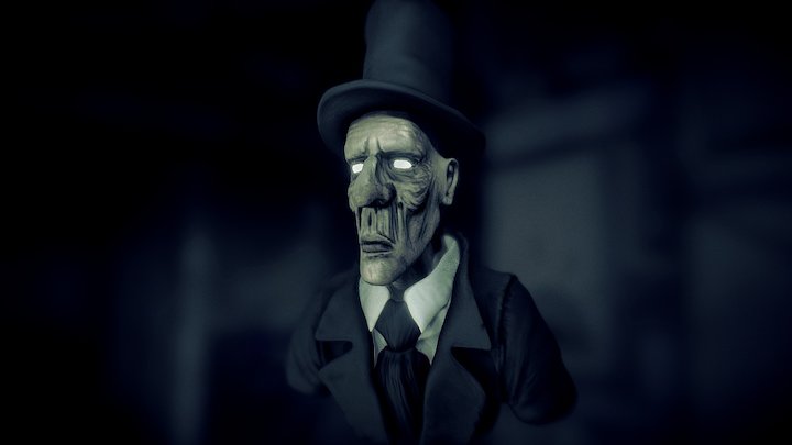 Old Man Portrait 3D Model