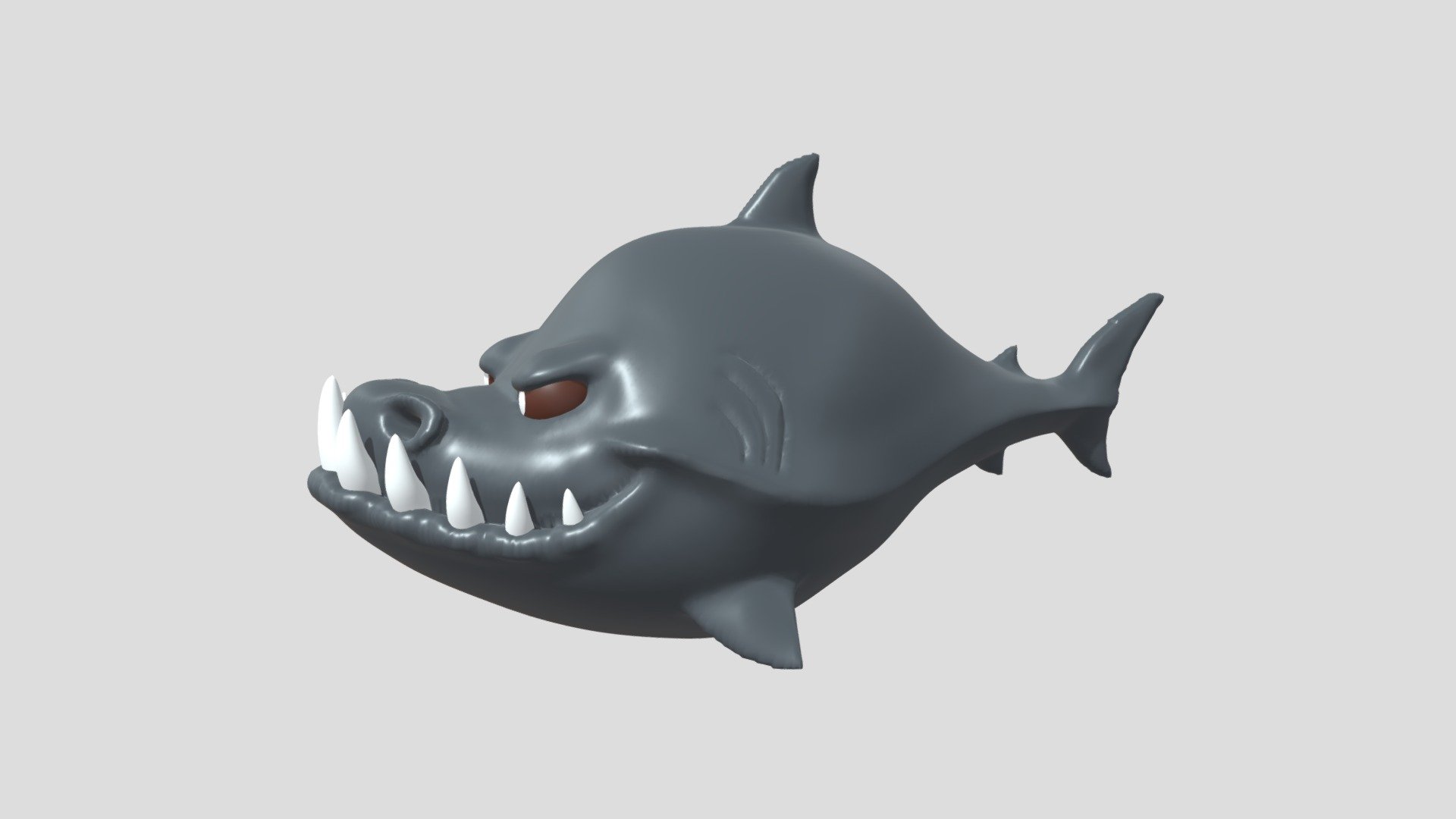 3D Cartoon Shark Sculpt