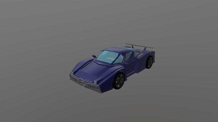 1990s Car. 3D Model