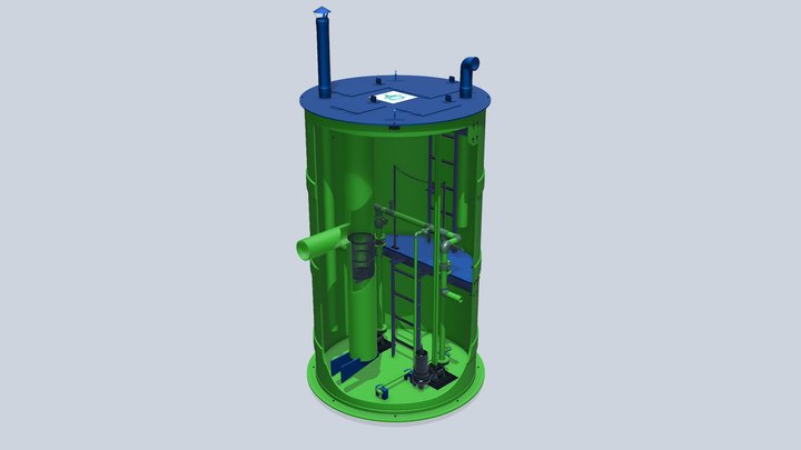Вертикал ьная КНС 3D Model