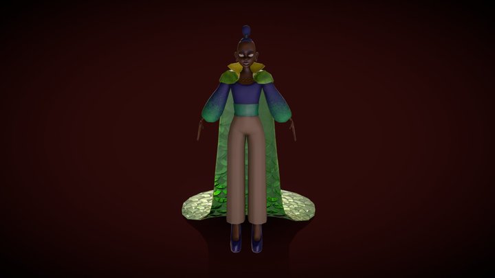 GAM340 Peacock Inspired Character 3D Model