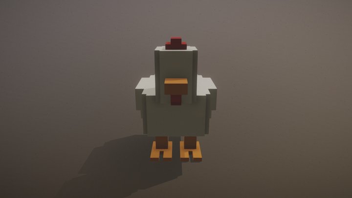 Voxel Chicken 3D Model