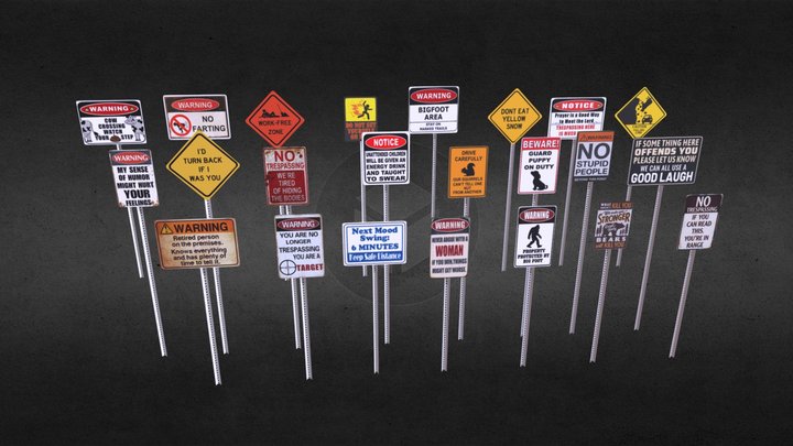 Funny Street Pack - SAMPLE – Kostenloses 3D-Modell STL