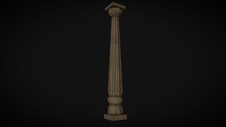 Temple pillar 3D Model