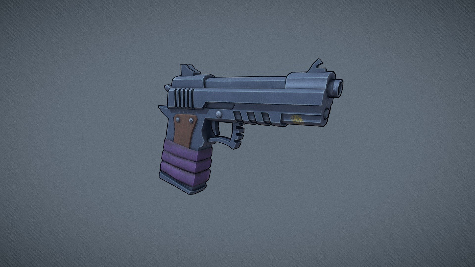 Stylized Pistol - Download Free 3D model by Alvaro Ramirez (@alvaro ...