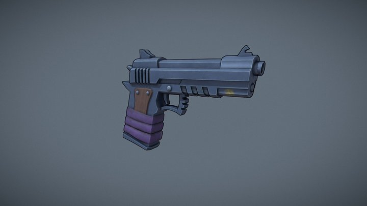 Stylized Pistol 3D Model