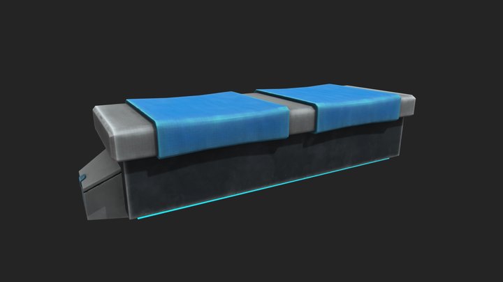 Sci-fi Bench - Stylised 3D Model