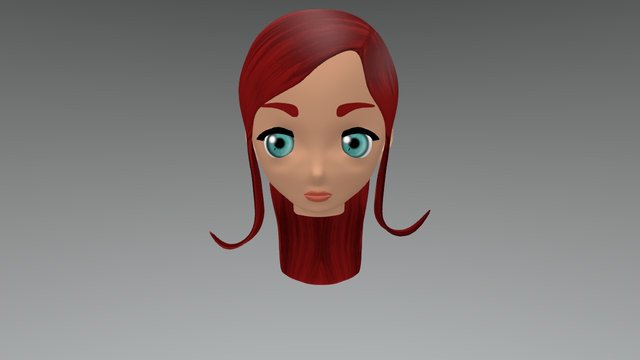 Girl Cartoon 3D Model