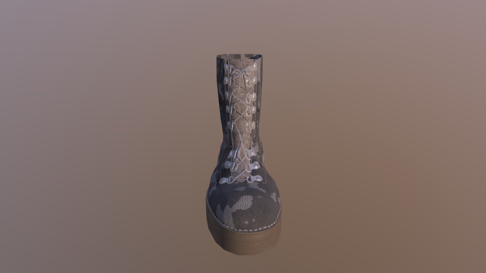 Camo boots low poly