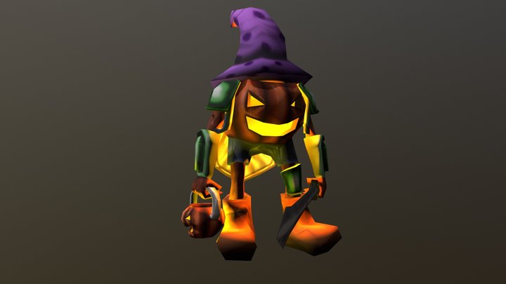 Pumpkin Character 3D Model
