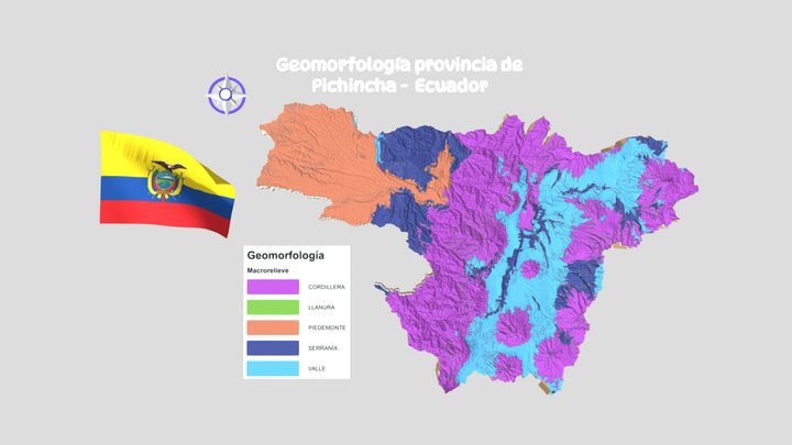 Geomorfología Pichincha Ecuador 3D Model
