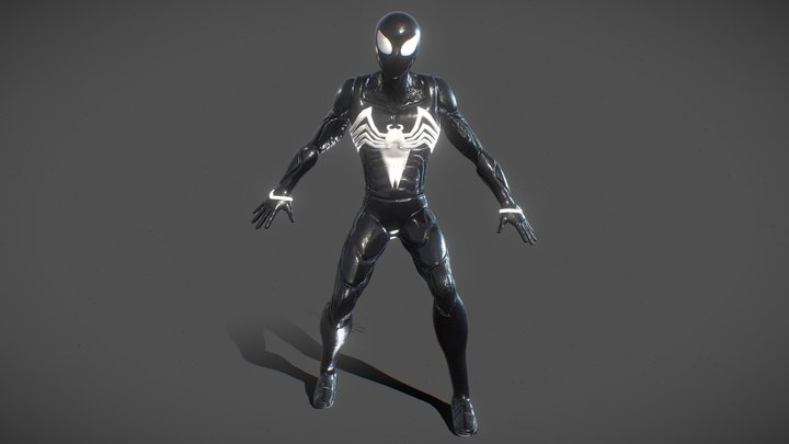 Spider Man Black Suit Venom Symbiote 3D Model