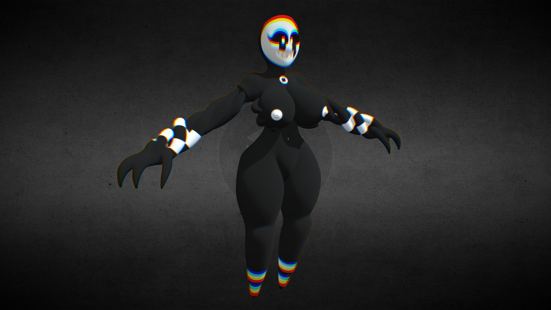 nightmare puppet model (By NighBotGrey) - 3D model by NightBotGrey  (@NightBotGrey) [63a8dd1]