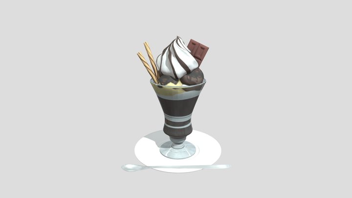 Chocolate parfait 3D Model