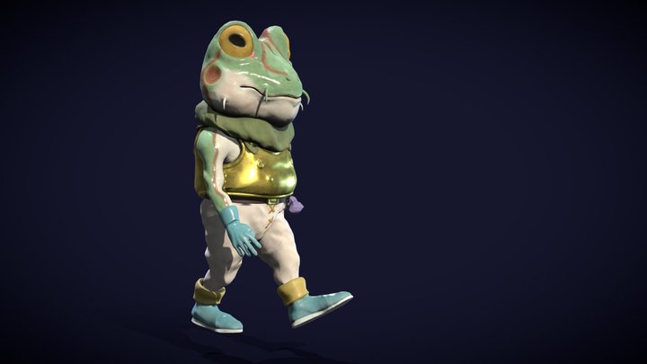 Frog \ Glenn Walk Animation 3D Model