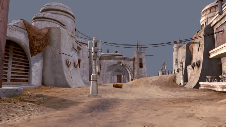 Rogue One - Jedha Inspired Scene 3D Model