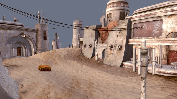 Rogue One - Jedha Inspired Scene 3D Model