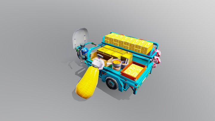 爆米香車 3D Model