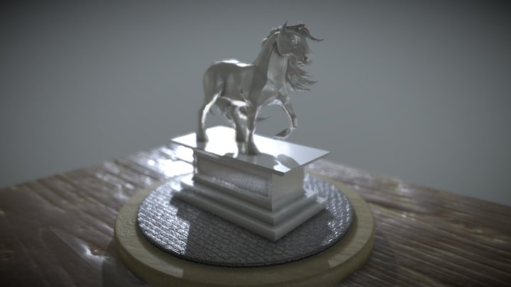 Horse statue miniature 3D Model