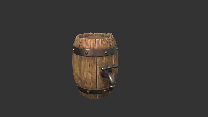 Old Barrel 3D Model