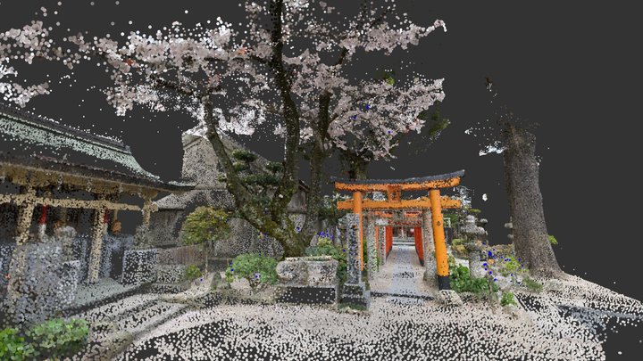 Torii and Cherry Blossom 3D Model