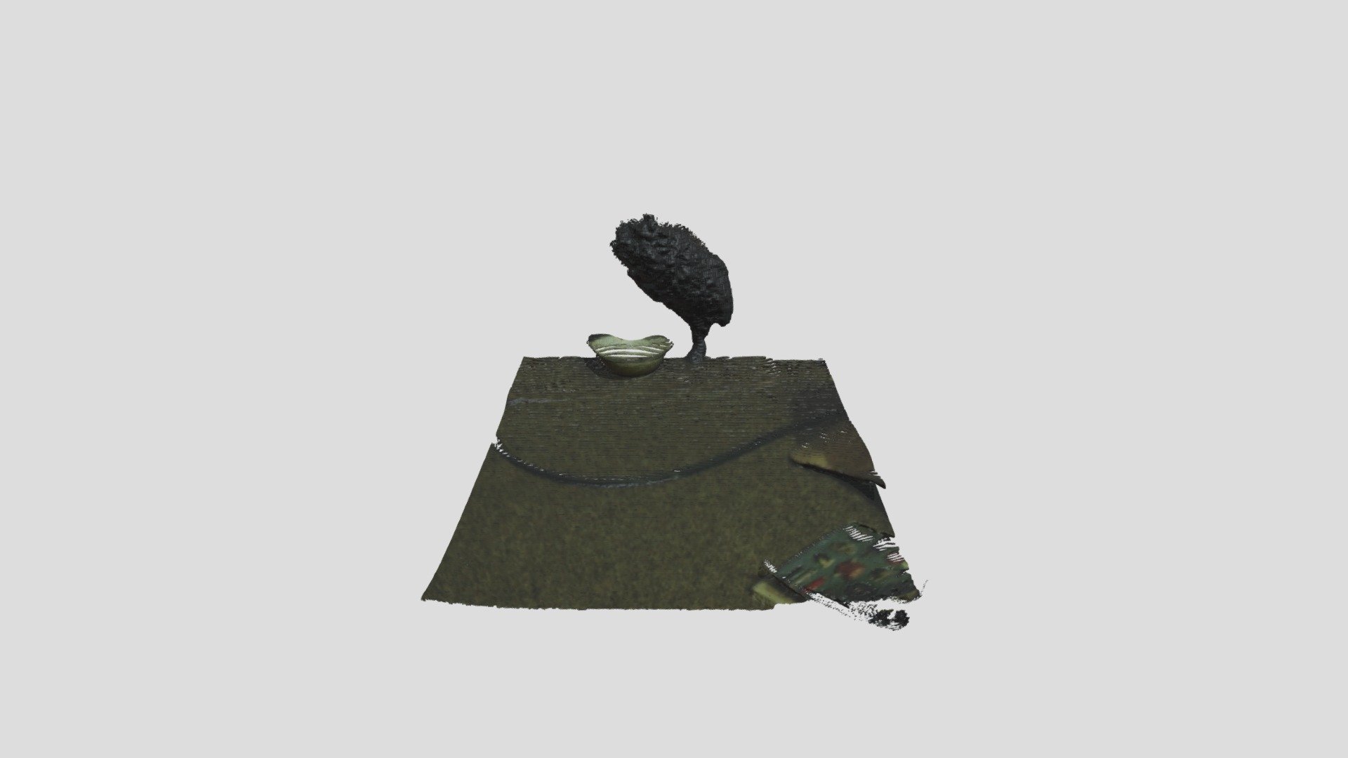 Cat's favorite treat Kinect scan in Color
