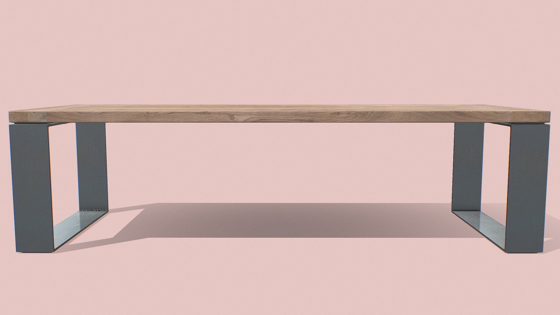 Dining table 001 - Hazel oak — Sketchfab embed 3D viewer