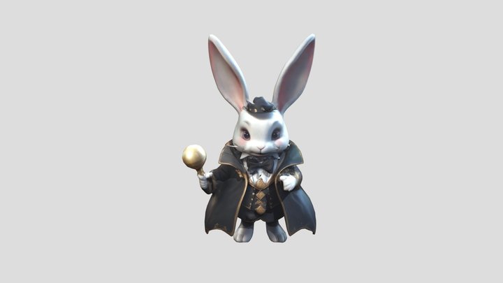 Magician character rabbit boy 3D Model