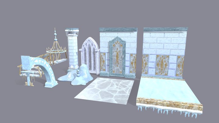 Modular Props - Ice Castle 3D Model