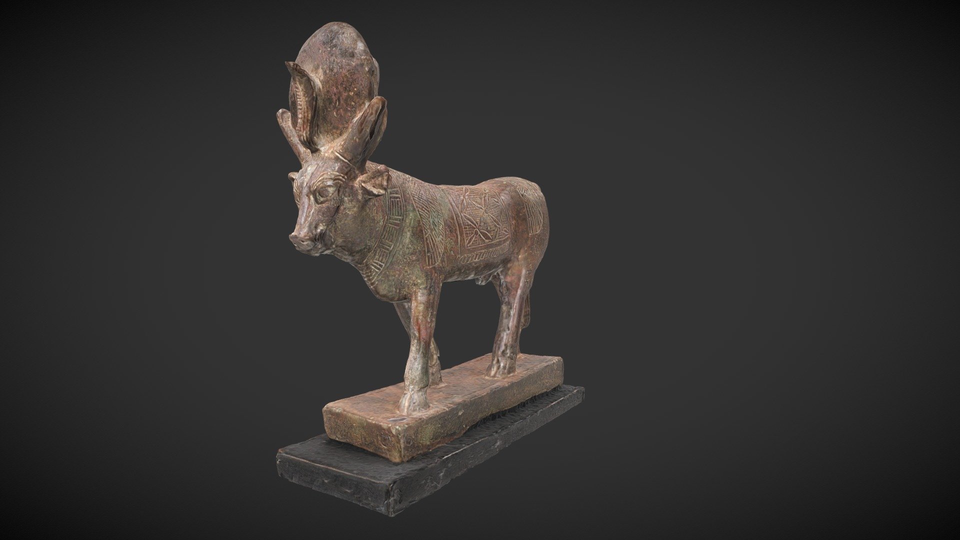 Bronze figurine of an Apis bull