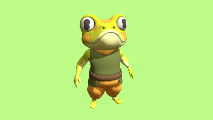 Frog Adventurer 3D Model