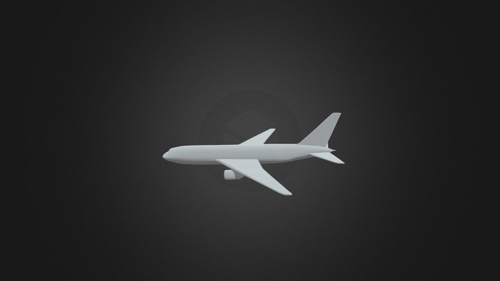 3D Model of a Commercial Airplane in Blender 3D Model