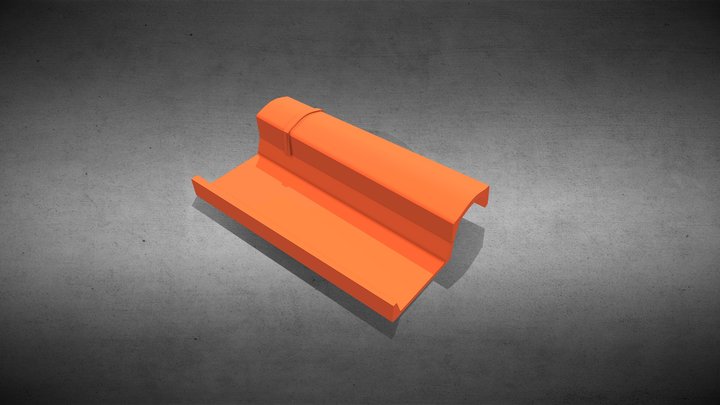 Roman roof tile 3D Model