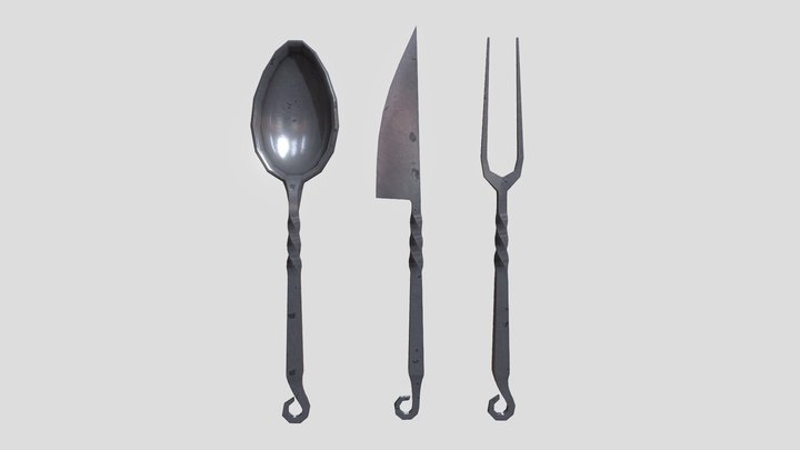 Medieval Eating Utensils – Modello 3D gratuito STL