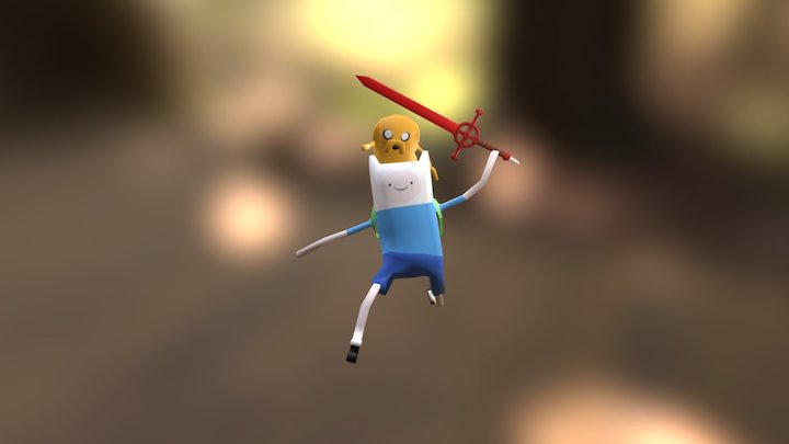 Adventure Time Scene 3D Model