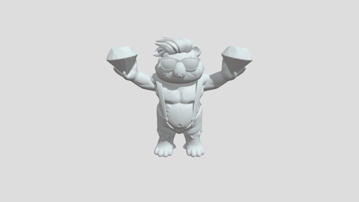 ASX Bets Mascot Gay Bear 3D Model
