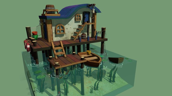 Fishhouse_Diorama 3D Model