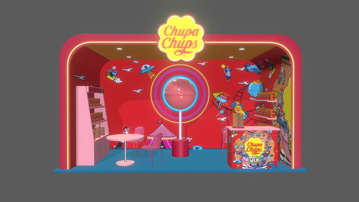 Booth 01 3D Model