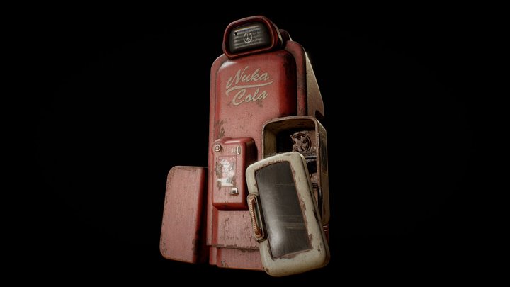 Nuca-Cola vending machine (FalloutFanArt) 3D Model