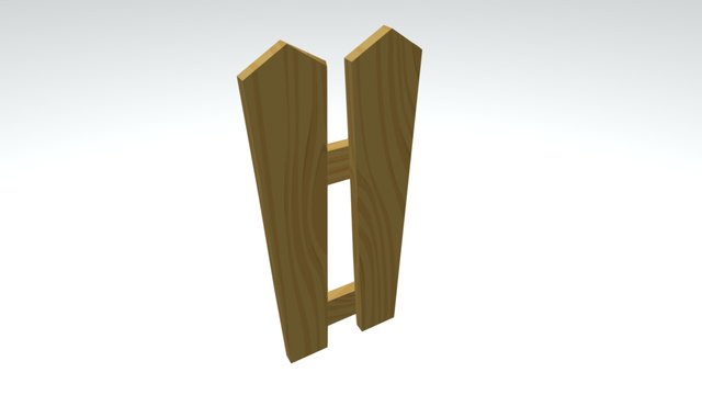 CARTOON FENCE - LOWPOLY ASSET 3D Model