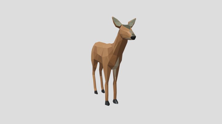 Low poly doe 3D Model