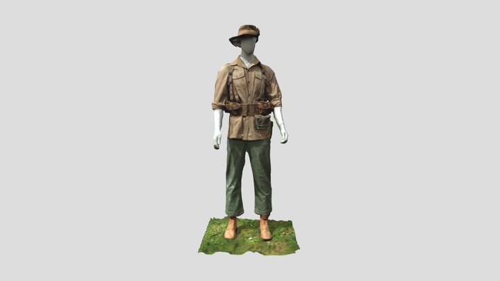 French paratrooper during the Indochina war 1948 3D Model
