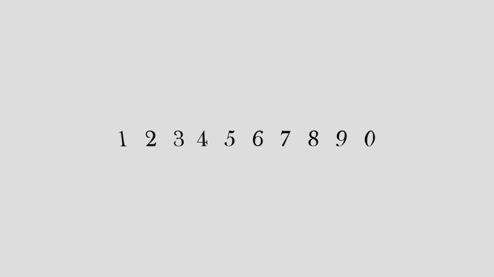 Wooden Numbers 3D Model