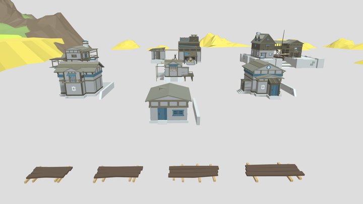 Low Poly Pirates Life 3D Asset Pack 3D Model